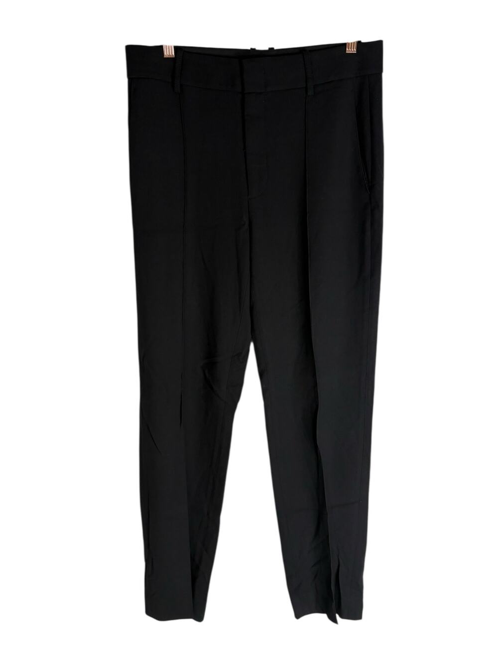 Vince. Wool Blend Pleated Front Trouser Pants High Rise Minimalist Black 10